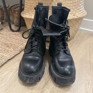 Black Lintervalle Combat Boots
